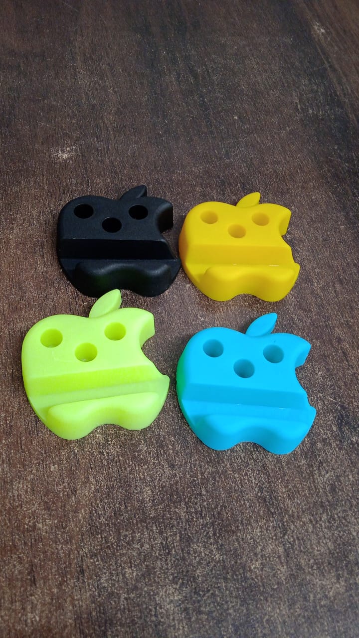 Multi-Functional Apple-Shaped Plastic Mobile Stand with Pen Holder (1 Pc / Mix Color) Multi-Functional Apple-Shaped Plastic Mobile Stand with Pen Holder (1 Pc / Mix Color)